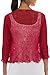 Back From Bali Womens Lightweight Knit Cardigan Shrug Lite Sheer Red