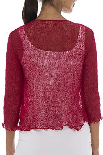Image of Back From Bali Womens Sheer Shrug Cardigan Lightweight Knit