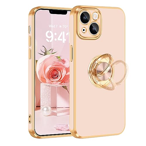 Fingic for iPhone 14 Phone Case[with 360&deg; Ring Holder][Support Magnetic Car Mount] Cute Kickstand...