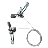 GALPADA Palanca Cambios Bicicleta Aluminio Palanca Fricción con Cables Freno para Mountain Bike y Carretera Kit Mando Engranaje Bicicleta Ergonómico para Control Velocidad Preciso