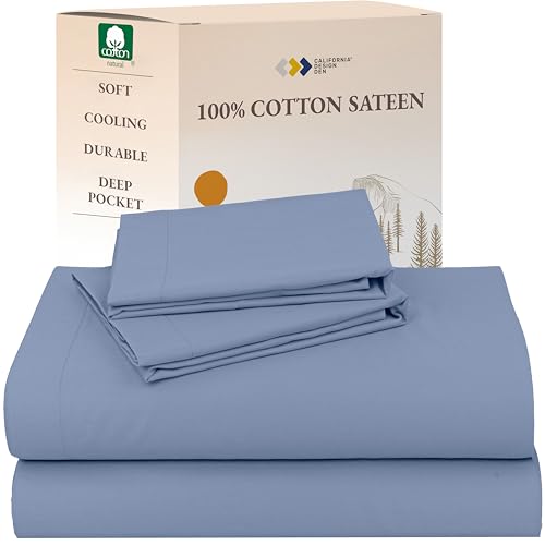 California Design Den Queen Sheet Set - Natural 100% Cotton...