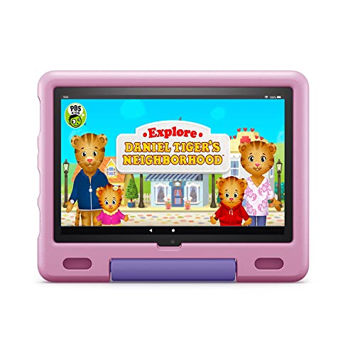Image of Amazon Fire HD 10 Kids tablet, 10.1", 1080p Full HD, ages 3–7, 32 GB, Lavender