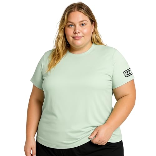 Billabong-Plus-Size-Rash-Guard-for-Women-UPF-50-Long-Short-Sleeve-Swim-Shirt Billabong Plus Size Rash Guard for Women, UPF 50+ Long & Short Sleeve Swim Shirt - Image 1