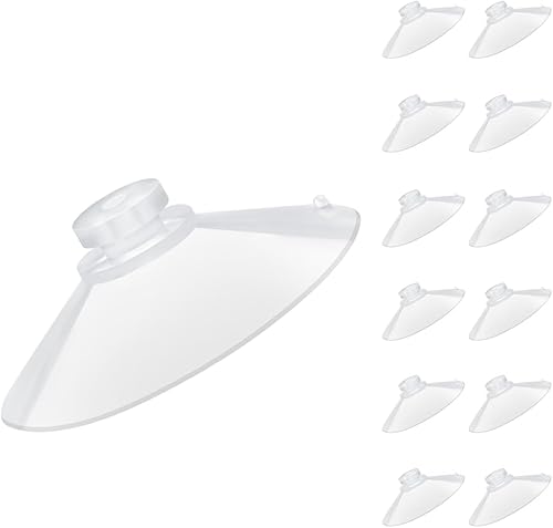 LuluEasy 200 ventosas grandes transparentes de 2.2 pulgadas para vidrio, gruesas sin ganchos sin agujeros, almohadillas profesionales resistentes