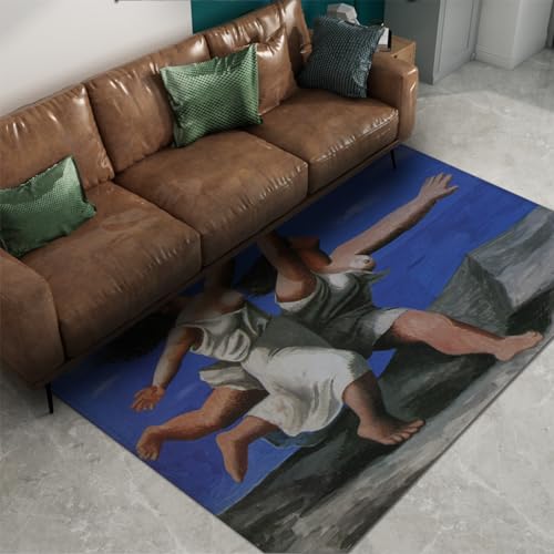 Tapis doux à poils courts Picasso pour isoler le sol d'une chambre