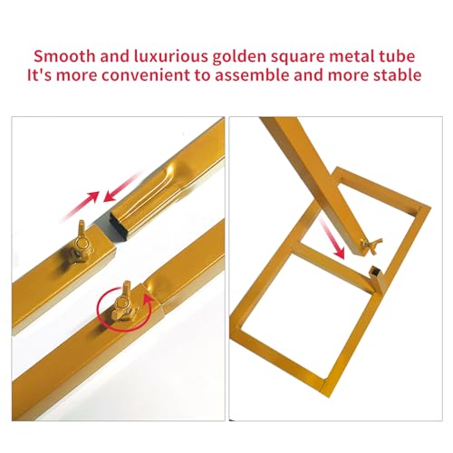 50% Off Wedding Arch Round Backdrop Stand - Gold Metal Frame - Image 4