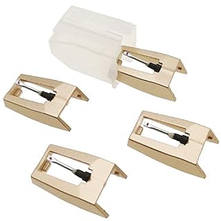 Vinyl Record Player Needles – Zentect Upgraded Golden Record Needle Diamond Turntable Stylus Replacement for Crosley Jensen Ion Victrola Phonograph (Pack of 4) - Les Beatles, Paul McCartney, John Lennon, RIngo Starr, George Harrison