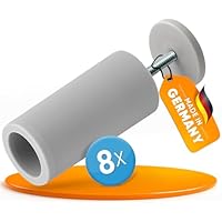 MEISTERBAU - Rolladen Stopper 40mm [8 Stück] - Langlebige Rolladenstopper Grau aus Kunststoff [Made in Germany] - Wetterfeste Rollladen Stopper inkl. Schrauben - Für Rolladenpanzer Lamellen aussen