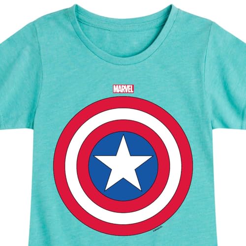 Marvel Captain America - Logo Shield - Toddler and Youth Girls Fitted Short Sleeve Graphic T - Shirt3