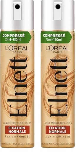 L'Oréal Paris Laque Fixation Normale Tenue Longue Durée 24H Indétectable, 75 ml