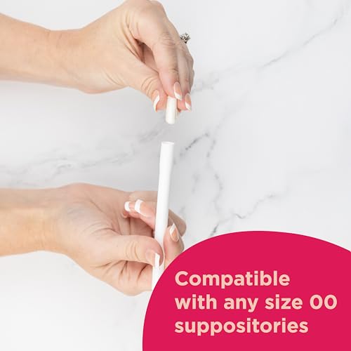 Image of BoriCap Boric Acid Vaginal Suppository Applicators - Washable & Reusable Easy Glide Feminine Applicator for Size 00 Suppositories, Ribbed Grip, Storage Pouch Included, Made in USA - 7 Count