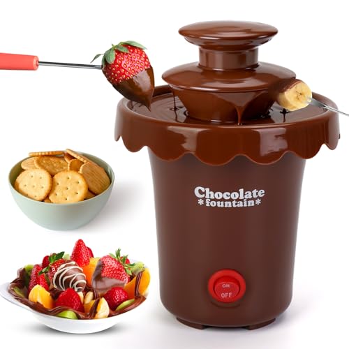 Opiniones y reviews de Fuente de Chocolate Precio Walmart Top 10. 47 Yummy Sam Mini máquina de fuente de chocolate, fuente eléctrica de queso de plástico de 2 niveles sin BPA, máquina de fusión de chocolate con 10 tenedores de plástico, para...