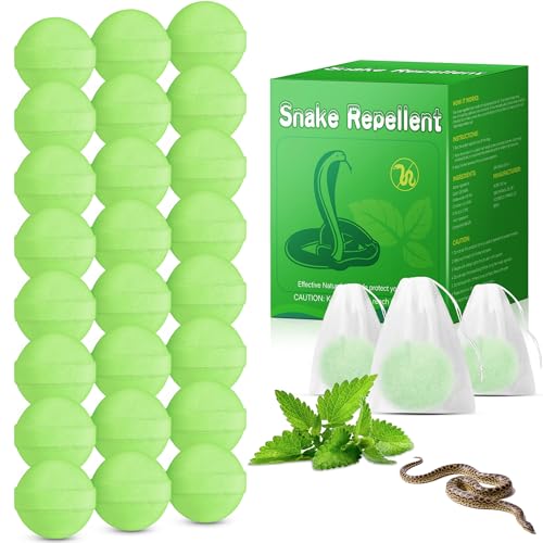 24PACK Snake Repellent for Yard, Powerful Snake Away Repellent Ba...