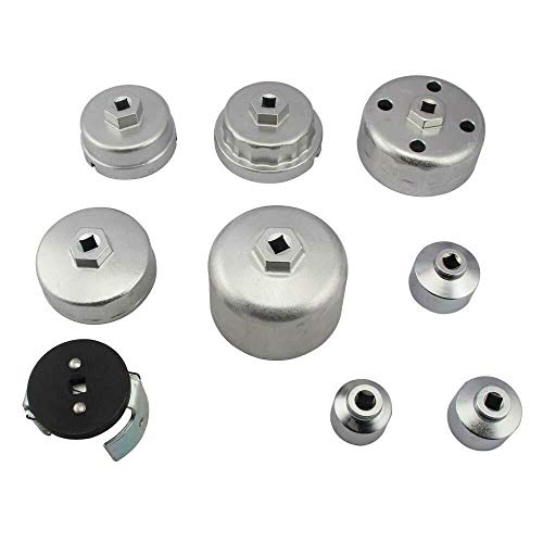 Juego de 9 piezas llave para filtro de aceite con estuche miniatura 4