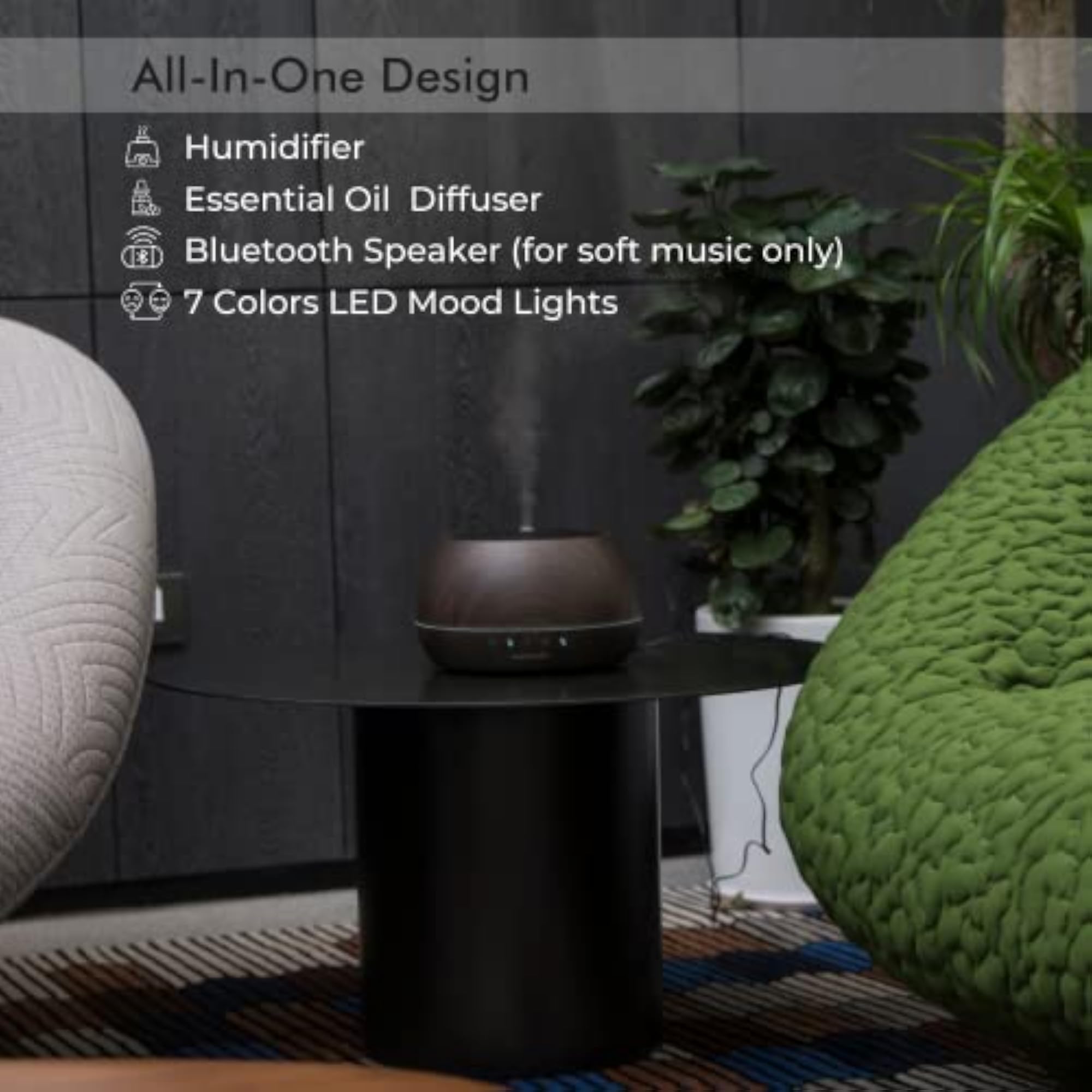 Caligo Essential Oil Diffuser with Bluetooth Speaker