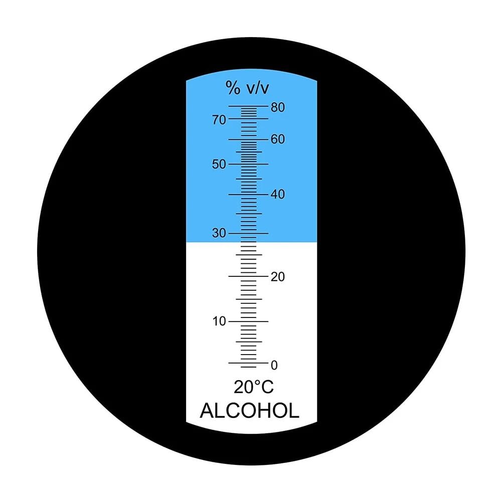 Refraktometr alkoholowy 0-80% Tester zawartości alkoholu ATC Miernik zaparzania