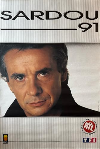 Affiche Michel Sardou 1991 litho édition originale poster 80x120