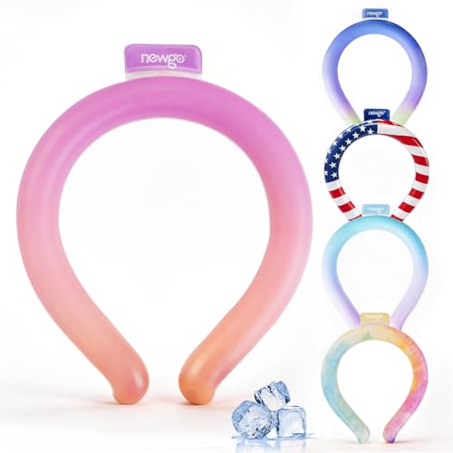 Image of NEWGO Neck Cooling Tube, Neck Cooler for Summer, Purple Yellow Mix, 1 Pack