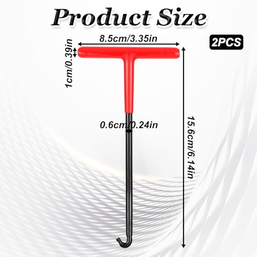 Image of Exhaust Spring Puller Tool Motorcycle Exhaust Spring Hooks, 2 Pcs Exhaust Spring Tool, T Handle Snowmobile Spring Puller Removal Tool, Pipe Spring Puller for Motorcycle Dirt Bike(Red)