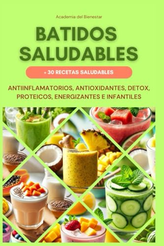 BATIDOS SALUDABLES: ANTIINFLAMATORIOS, ANTIOXIDANTES, DETOX, PROTEICOS, ENERGIZANTES E INFANTILES - RECETAS