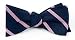 The Tie Bar 100% Woven Silk Trad Stripe Navy and Pink Self-Tie Bow Tie