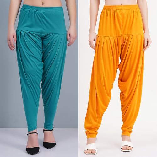 Image of Buy That Trendz Patiala Salwar for Women Relaxed Fit Viscose Patiyala Salwar Harem Bottom Pants
