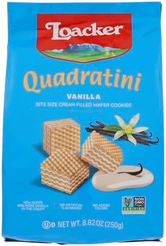 Loacker Quadratini- Vanilla Wafer Cookie, 8.82 oz per bag (pack of 4)4
