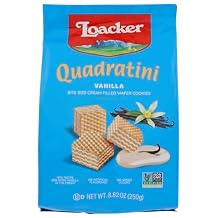 Loacker Quadratini Cube Vanilla Wafer, 8.83 Ounce - 8 per case.8
