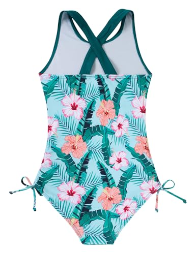 Image of BFUSTYLE Girls Swimsuit One Piece Bathing Suit 4-13 Years Sleeveless Beach Swimwear