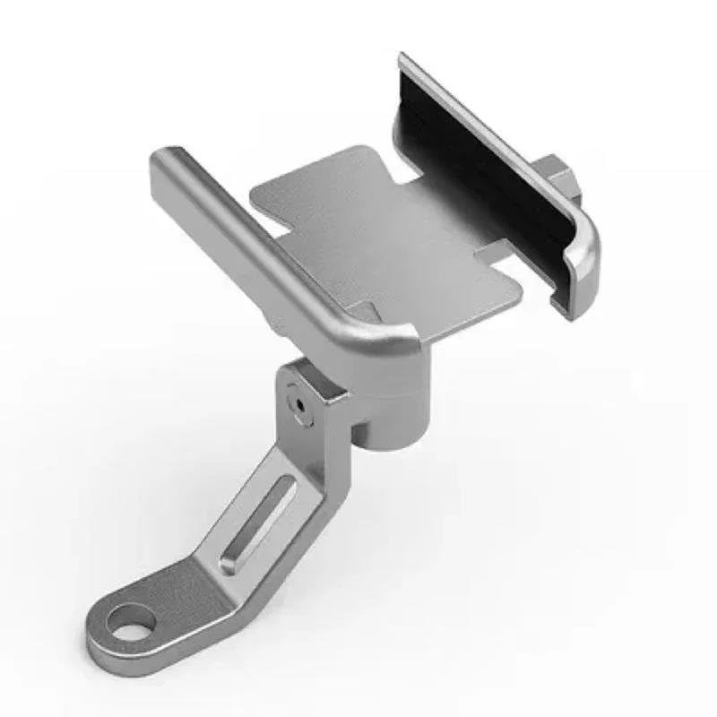 Support Telephone Moto Support de téléphone Portable pour Guidon de Moto, Support GPS pour Ducati 796 795 821 pour Monster 696 400 pour Diavel pour Multistrada pour Scrambler(Mirror Holder Silver)
