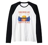 candlewood lake is my happy place camping sayings camper maglia con maniche raglan