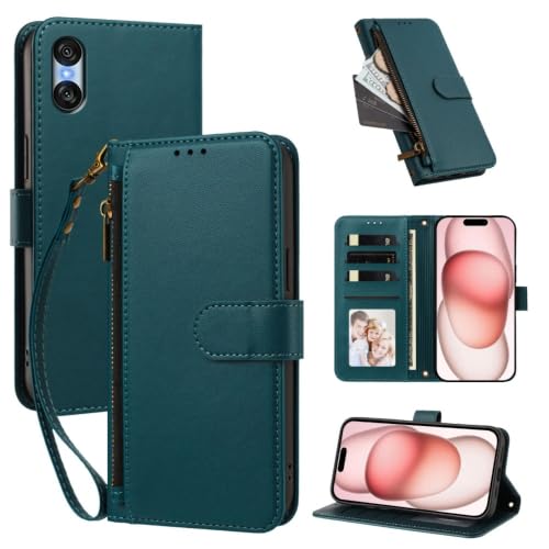 Coque Sony Xperia 10 IV étui cuir anti-choc fermeture éclair magnétique