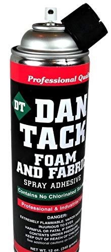 2 Set Dan Tack Dantack 2012 Professional Foam & Fabric Glue Adhesive Spray 12 oz Can