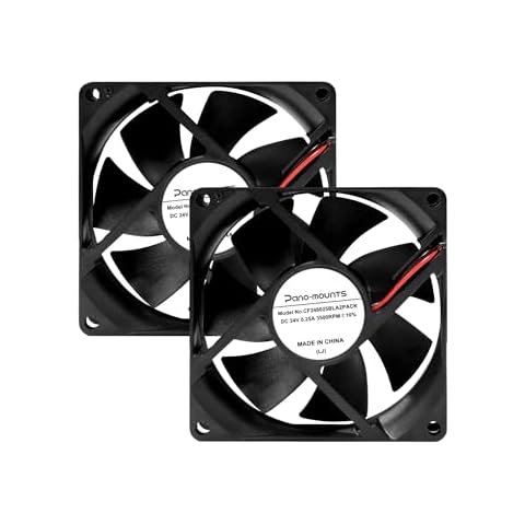 80mm 24V DC Cooling Fan CF8025 High Speed 24V 80mm 25mm 2Pin PC Exhaust Muffin Fan Low Noise 3500RPM 2-Pack Cover