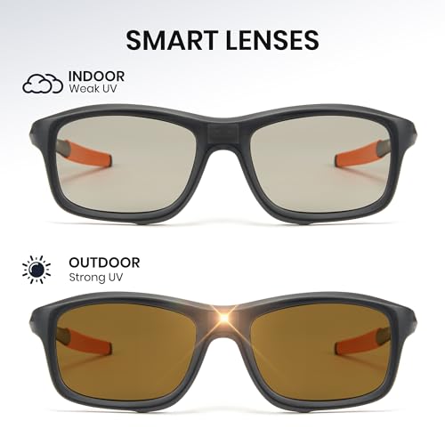 Cyxus 0.1 Seconds Smart Photochromic Sunglasses Men Women Polarized Sunglasses UV Protection with Blue Light Blocking P11762