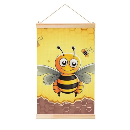 Abeille sur la place peinture amusante pour décorer un grand mur vide de salon