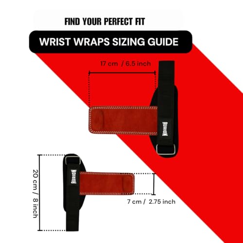 Image of Aurion Premium Suede Leather Lifting Straps | Padded Wrist Support for Weightlifting & Bodybuilding | Non-Slip 19 inch Deadlift Straps for Gym Workout | Adjustable Wraps for Men & Women (Red)