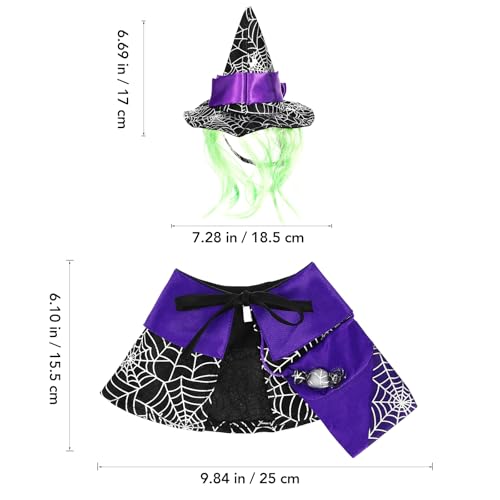 Disfraz Halloween para Perros Pequeños Capa y Sombrero miniatura 6