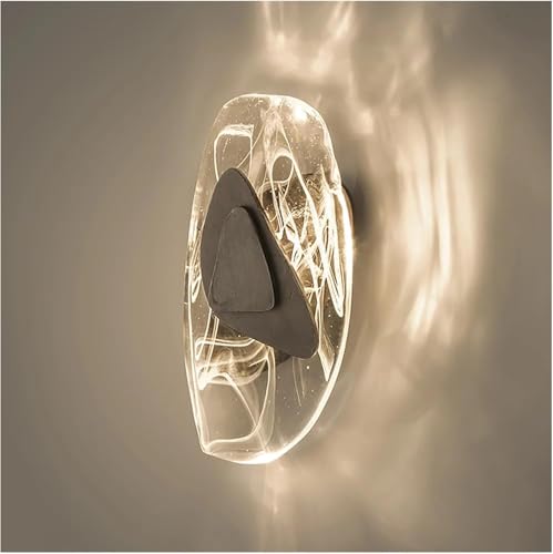 Lámpara de Pared Lámpara de Pared LED de Cristal - Pantalla anisotrópica d para Sala de Estar, Dormitorio, Estancia y Pared de Fondo