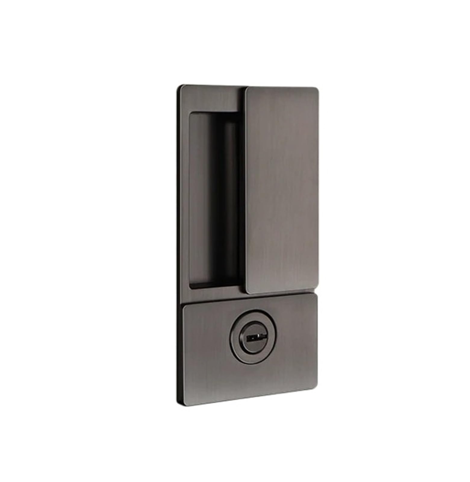 Sjloynwq Gun Gray-Et Silent Invisible Solid Wood Door Push Type Lock(Gun Gray-Et)