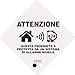 Adesivi allarme GPS antifurto per proprietà con sistema di allarme mobile - Set 2 adesivi in vinile prespaziato - Kamiustore (Nero)