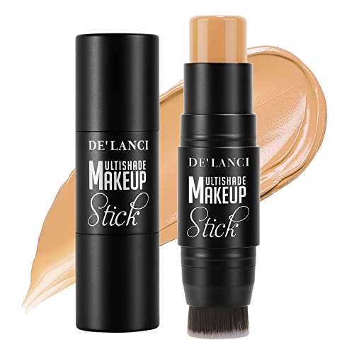 De'lanci Contour Stick, Concealer Stick Contour Cream With Brush, 2 In 1 Full Coverage Concealer Makeup Foundation Stick, Waterproof Nude Contour With Strong Malleability Performance (#05 Nude)… #TOP24