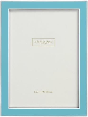 Addison Ross, Contemporary Photo Frame, 5x7, Blue Enamel, 5 x 7 Inches