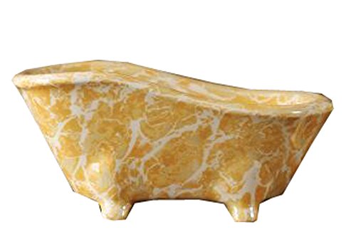 Blancho Bedding Ceramic Shower Soap Box Creative Soap Dish Decorative Soap Holder 6.49"x3.34"x2.75"(Orange)
