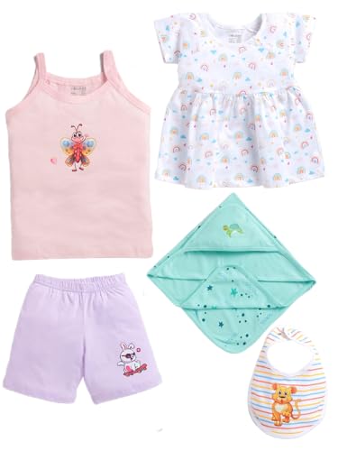 Peek A Boo by Rupa Baby Girls' Gift Set, Perfect for Baby Shower Clothing Set, 100% Cotton, Ultra Soft, Breathable Deal