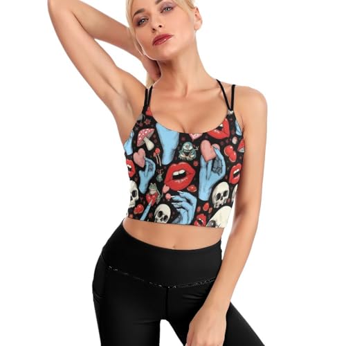 No Wire Yoga Tank Top Cross Bras with Chest Pad for Yoga Fitness Running Gym2