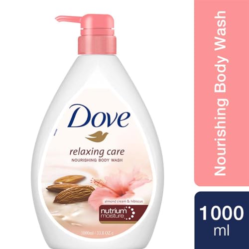 Dove Relaxing Almond Cream Body Wash with Hibiscus Pump Bottle, Soft & Sweet Scent, Moisturizing Shower Gel with Naturally Derived Ingredients,... - Image 2