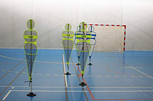 POWERSHOT Soccer Wall - Mannequin défensif à l’unité - Vendu sans Barre mais Disponible en Option - Couleur au Choix (Mannequin Jaune + Barre de Slalom...