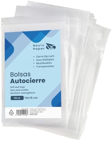 RAYLU PAPER Bolsas Auto Cierre Zip