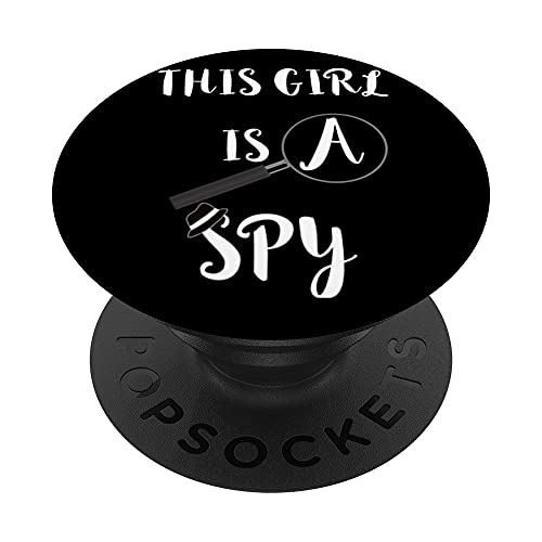 Détective Fille Espionner Espionnage Agent PopSockets PopGrip Interchangeable Cover